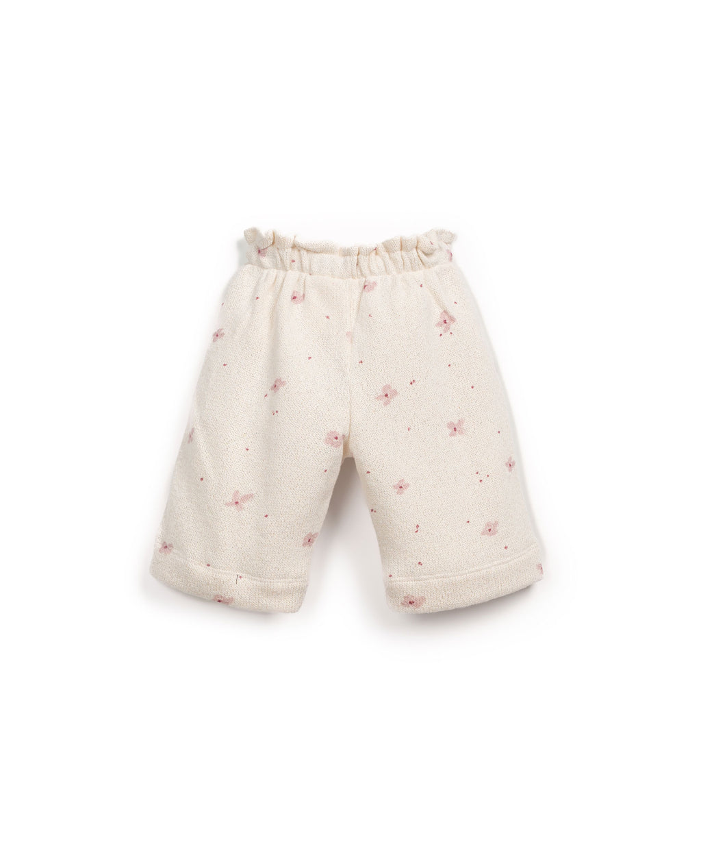 Pantalón de punto  florecitas