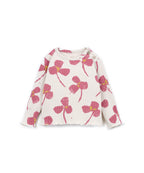 Camiseta rib estampado flores rosas