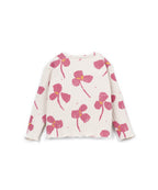 Camiseta rib estampado flores rosas