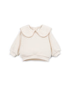 Sudadera jersey cruda con cuello