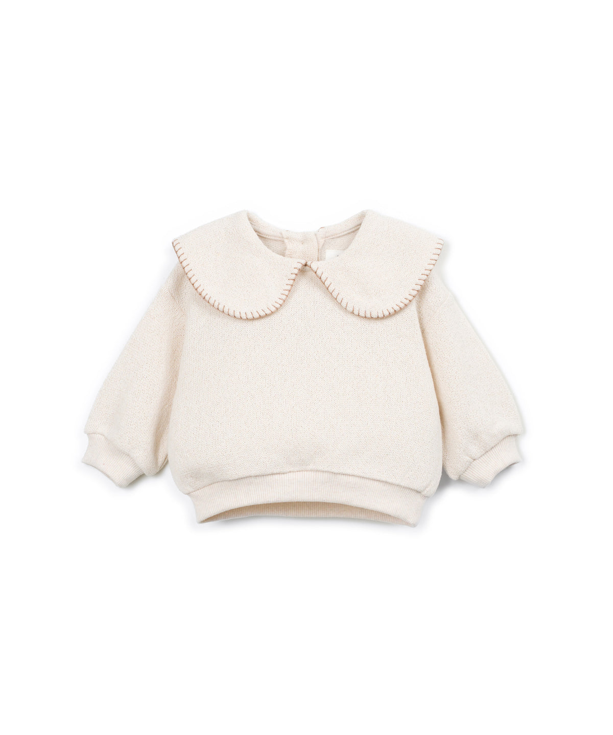 Sudadera jersey cruda con cuello