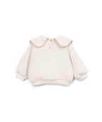 Sudadera jersey cruda con cuello