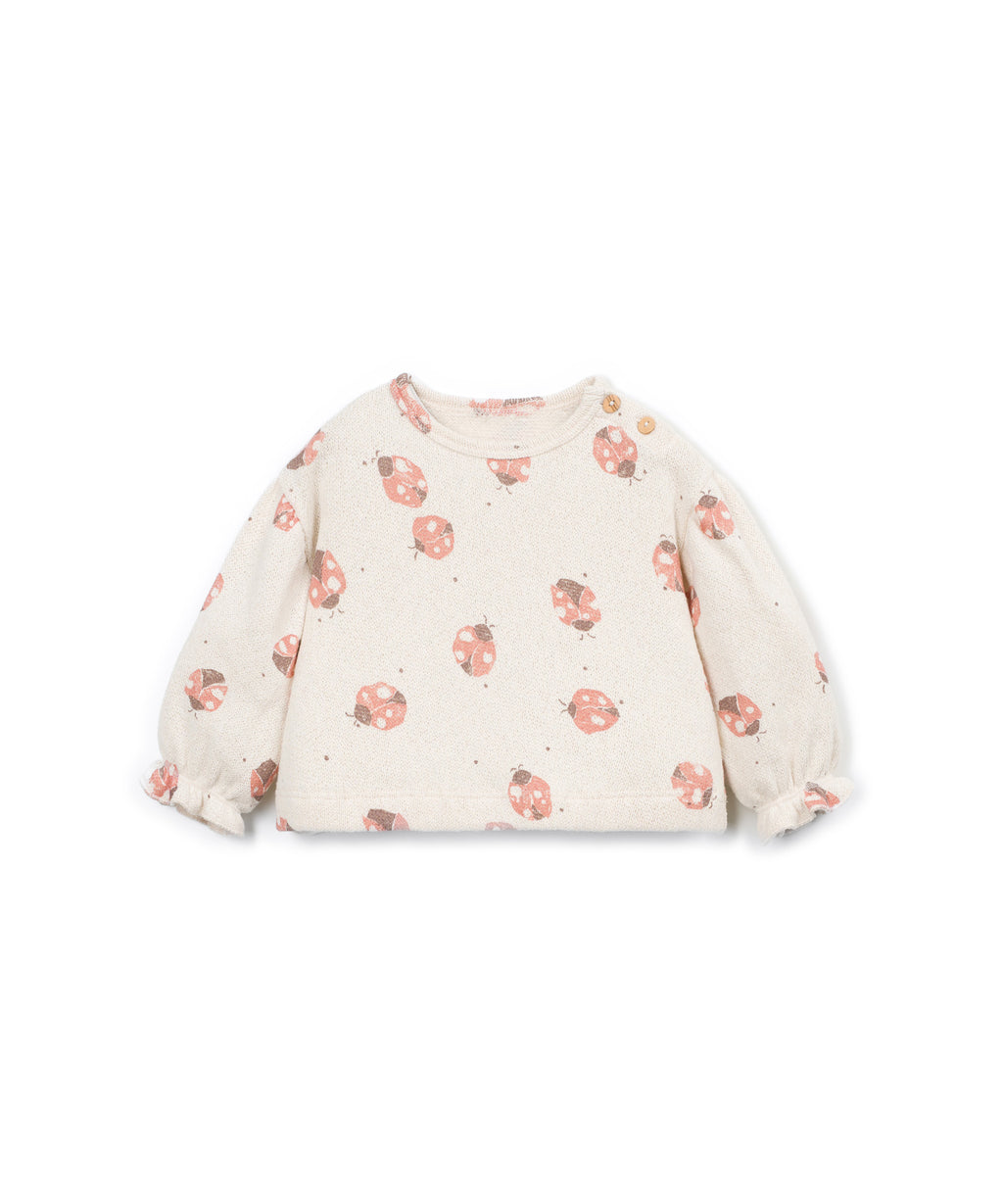 Sudadera jersey estampado mariquitas