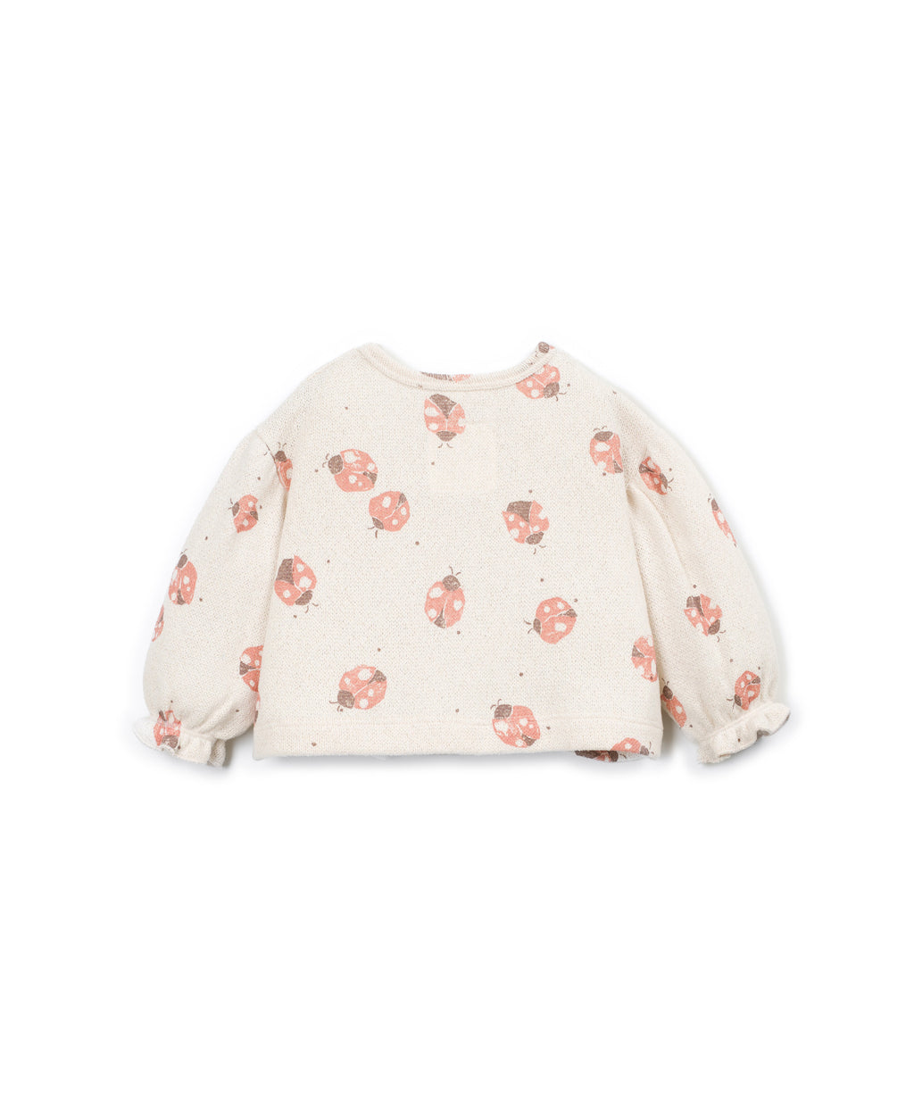 Sudadera jersey estampado mariquitas