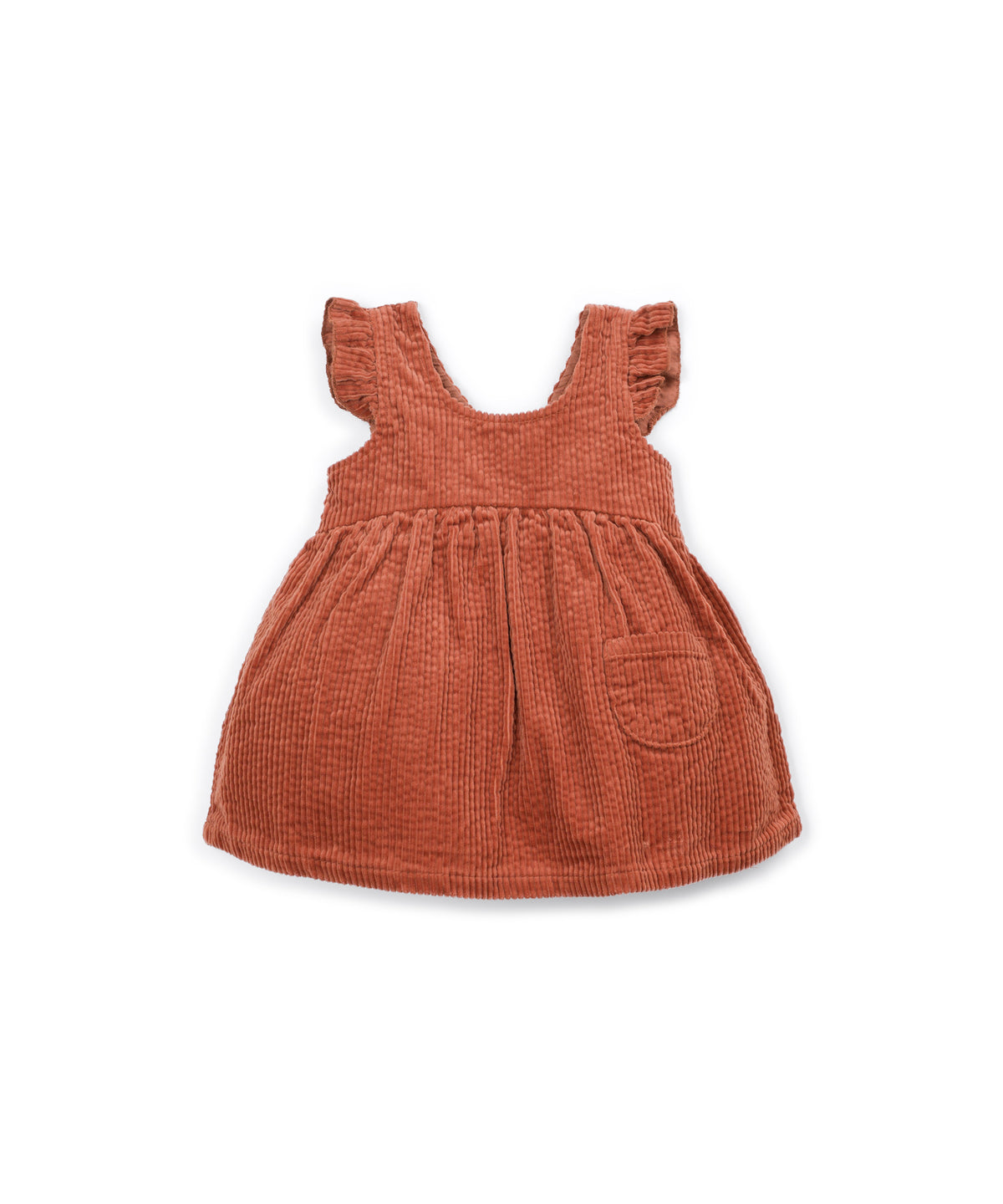 Vestido pana terracota