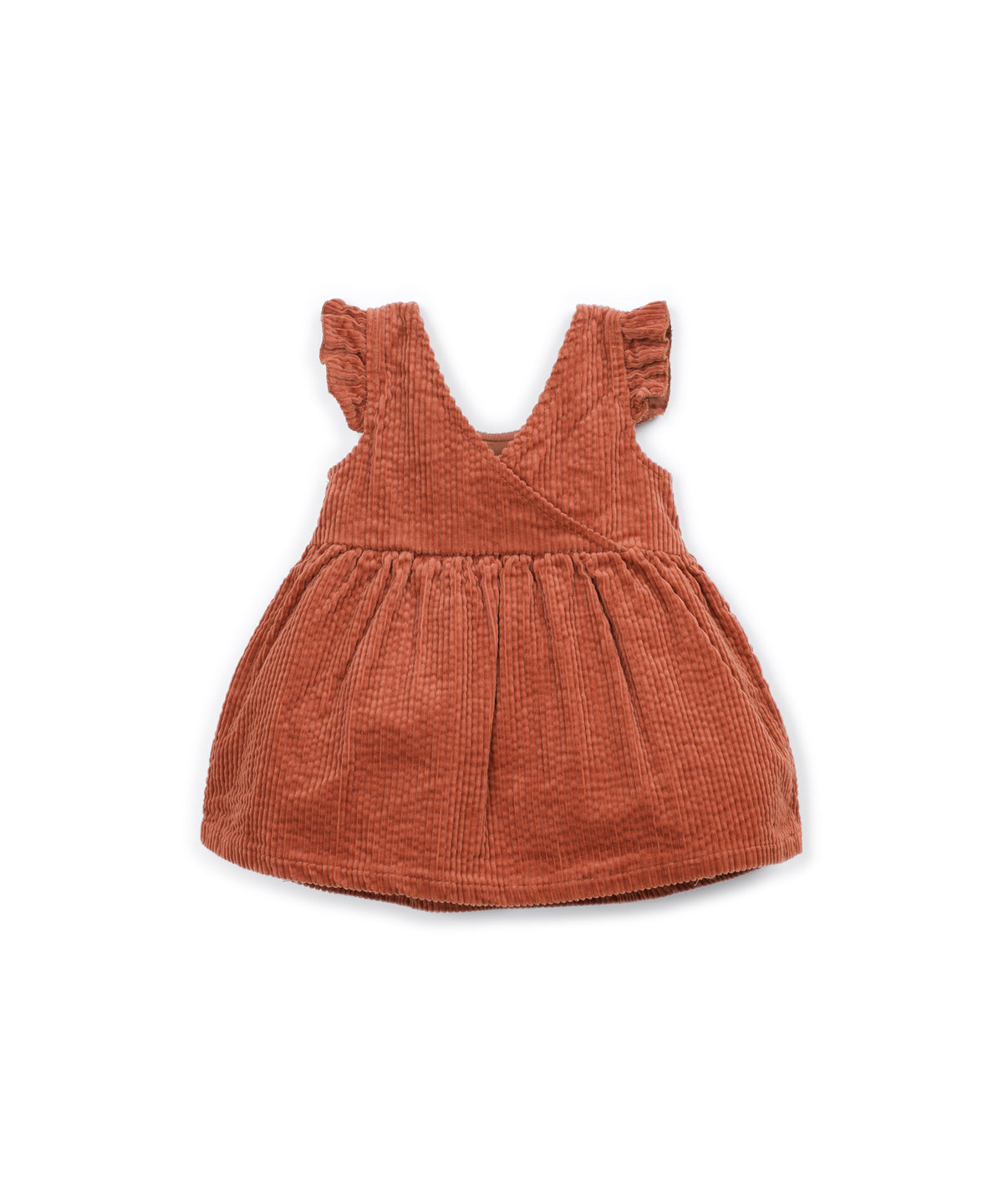 Vestido pana terracota