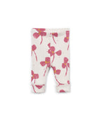 Leggings rib estampado flores rosas