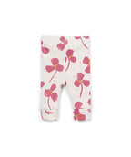 Leggings rib estampado flores rosas