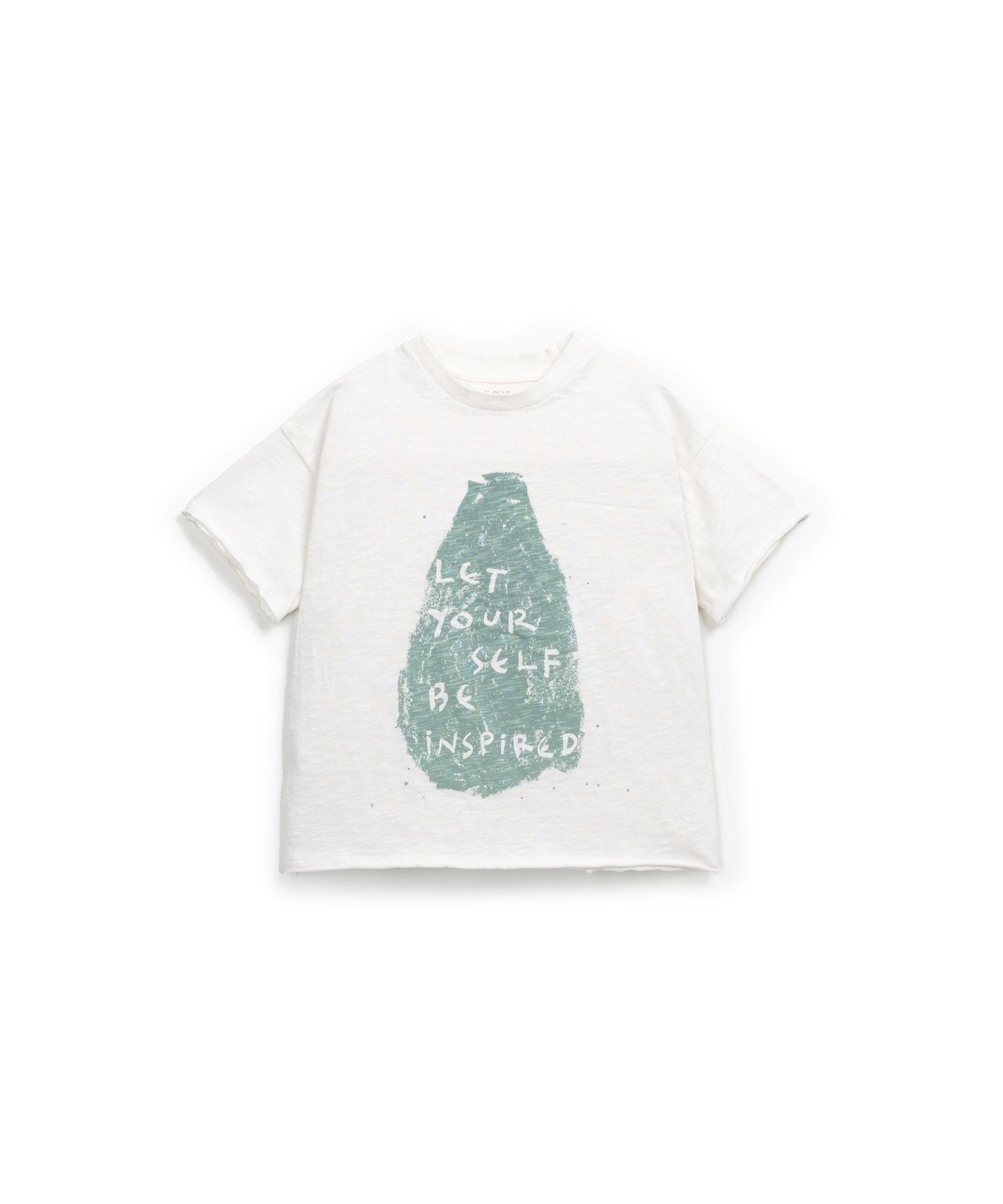 Camiseta blanca estampado gota