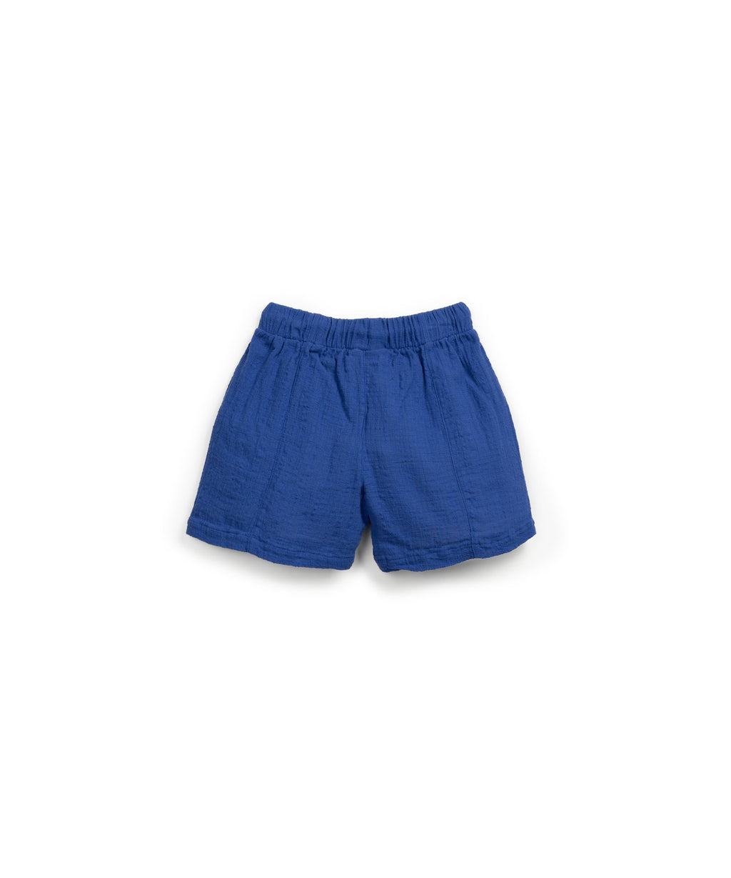Pantalón corto algodón azul