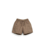 Pantalón corto algodón marrón