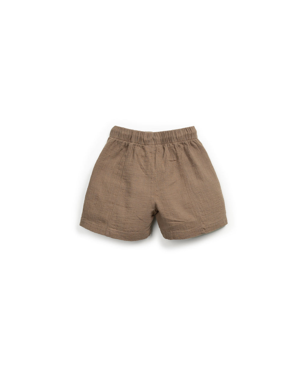Pantalón corto algodón marrón