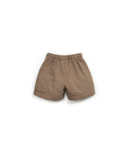 Pantalón corto algodón marrón