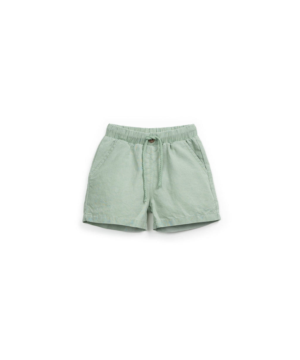 Pantalón corto lino verde