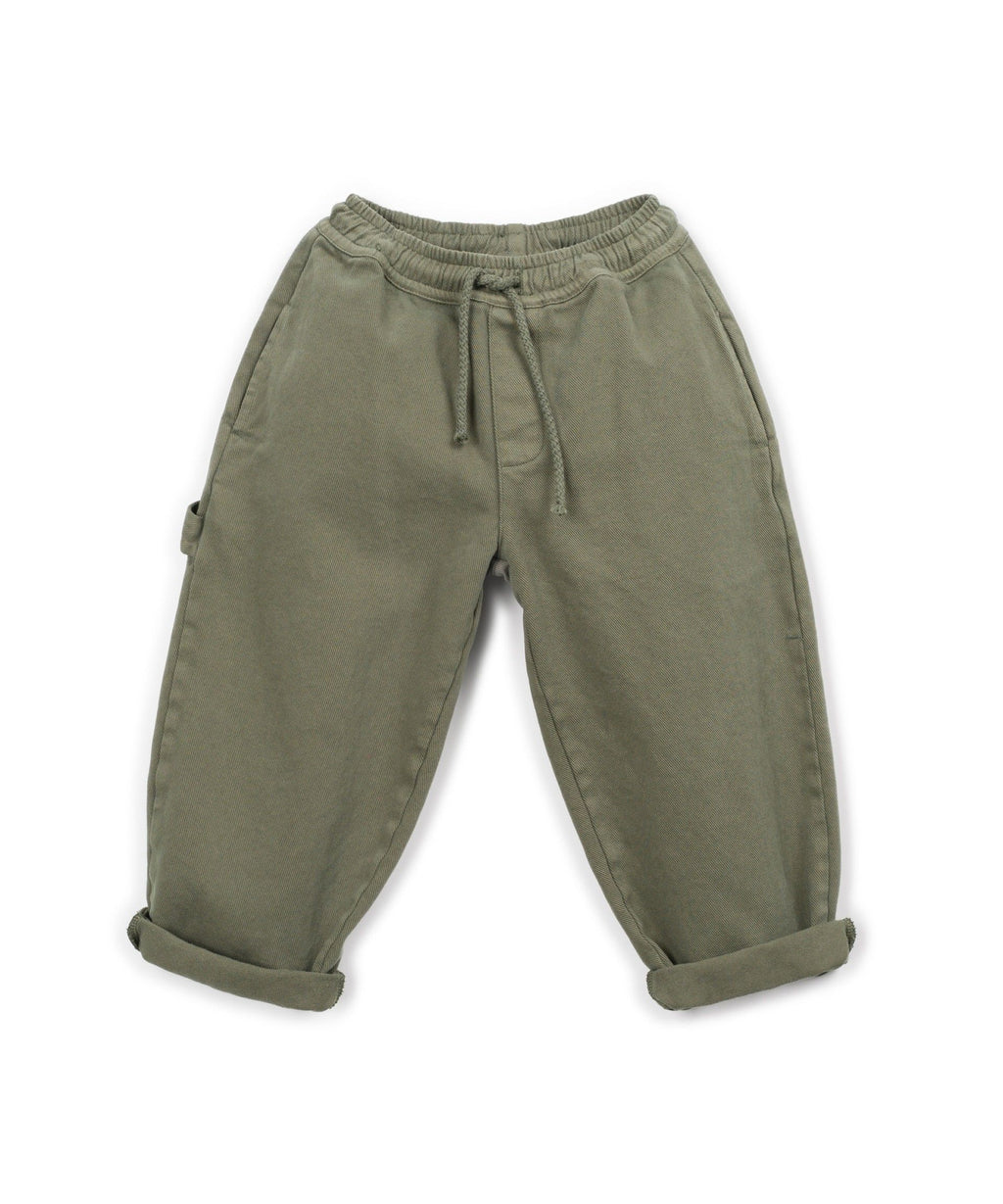 Pantalón en sarga verde Kid