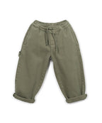 Pantalón en sarga verde Kid