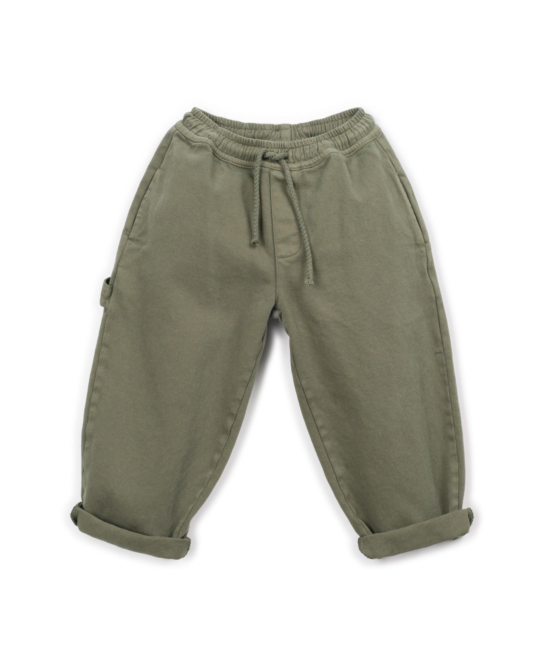 Pantalón en sarga verde Kid