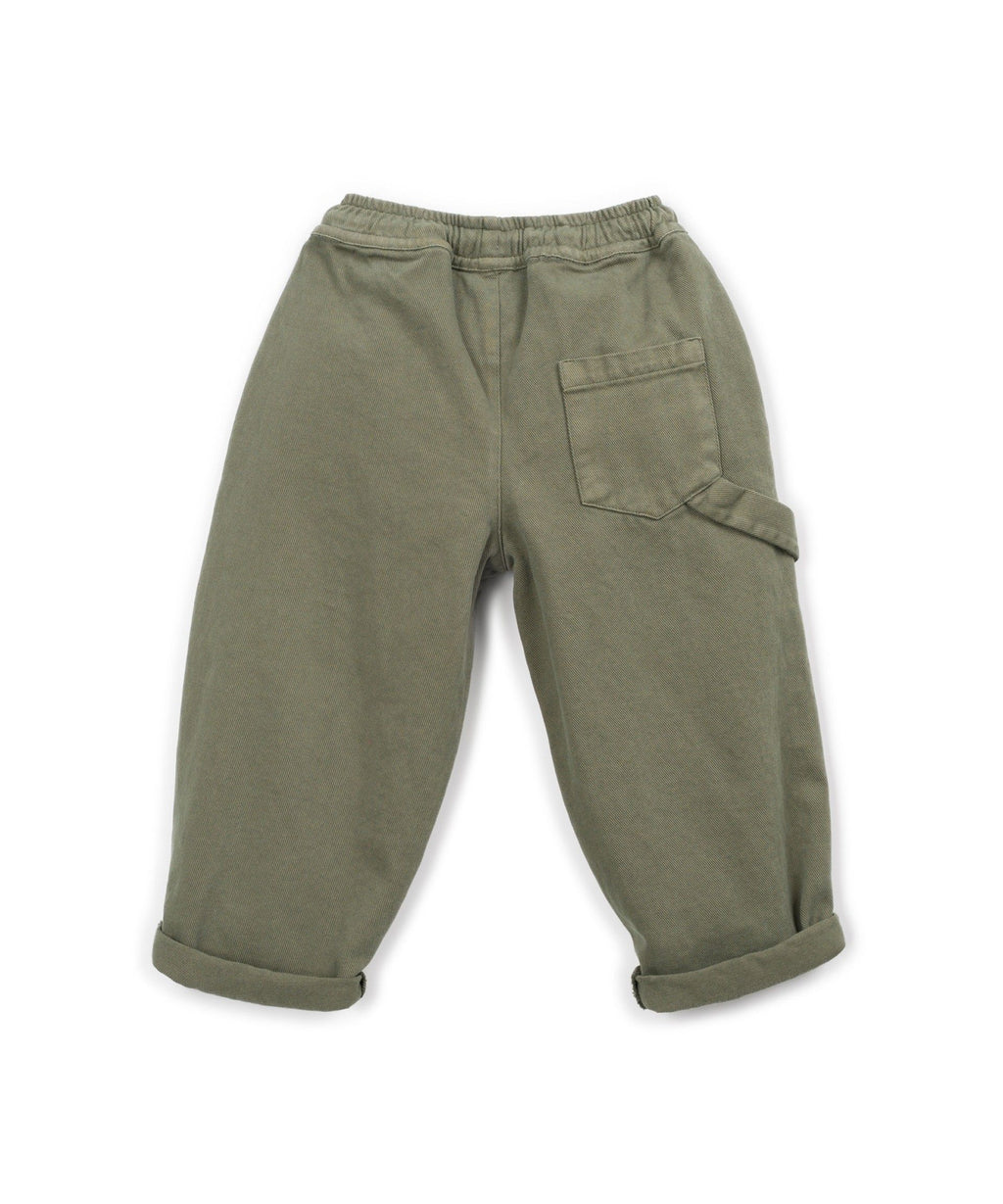 Pantalón en sarga verde Kid