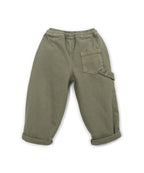 Pantalón en sarga verde Kid