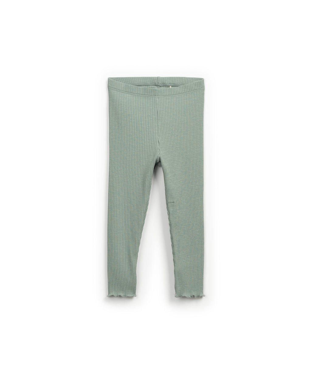 Legging verde canalé