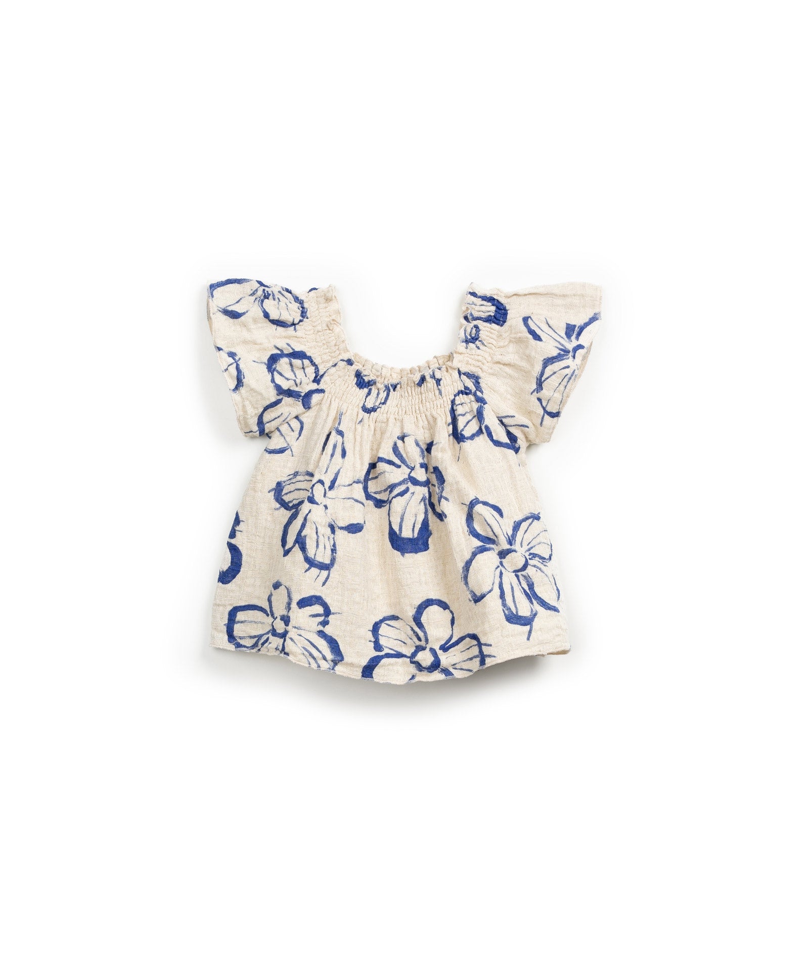 Túnica estampado floral algodón y lino