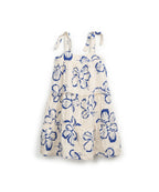 Vestido de tirantes de algodón y lino con estampado floral