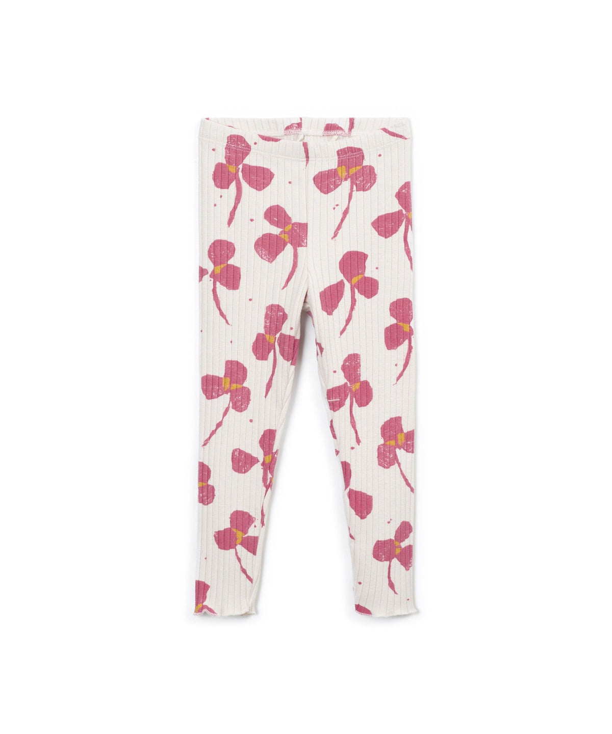 Leggings rib estampado flores rosas Kid