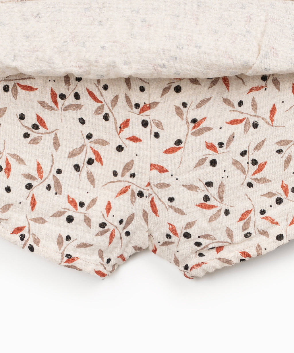 Falda pantalón tejido estampado floral