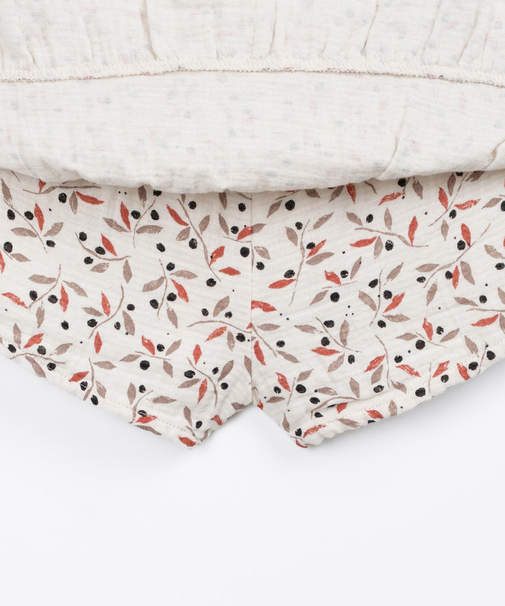 Falda pantalón tejido estampado floral