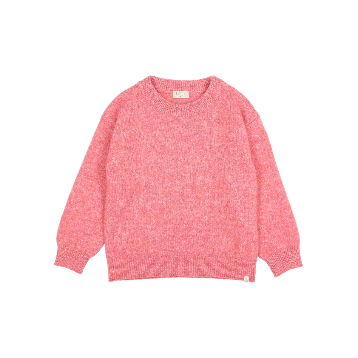 Jersey de punto jaspeado rosa
