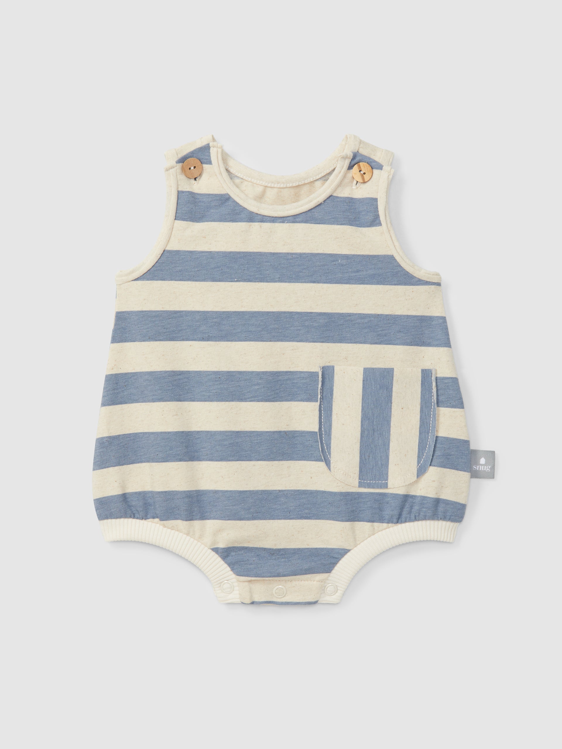 Pelele Rayas Snug Azul