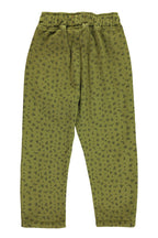 Pantalones Khaki w/ black flowers