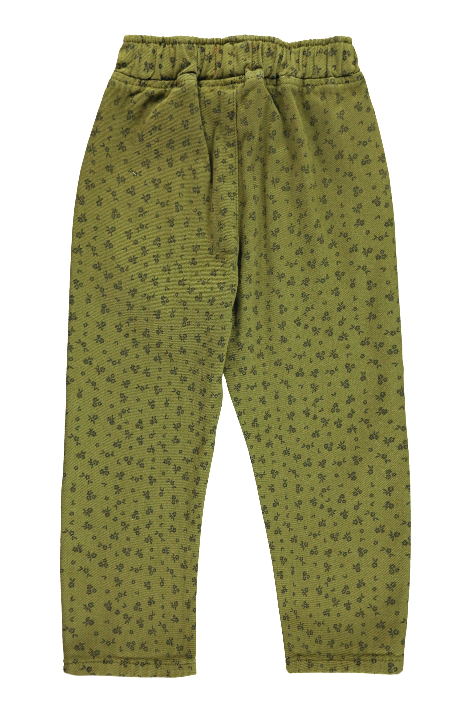 Pantalones Khaki w/ black flowers