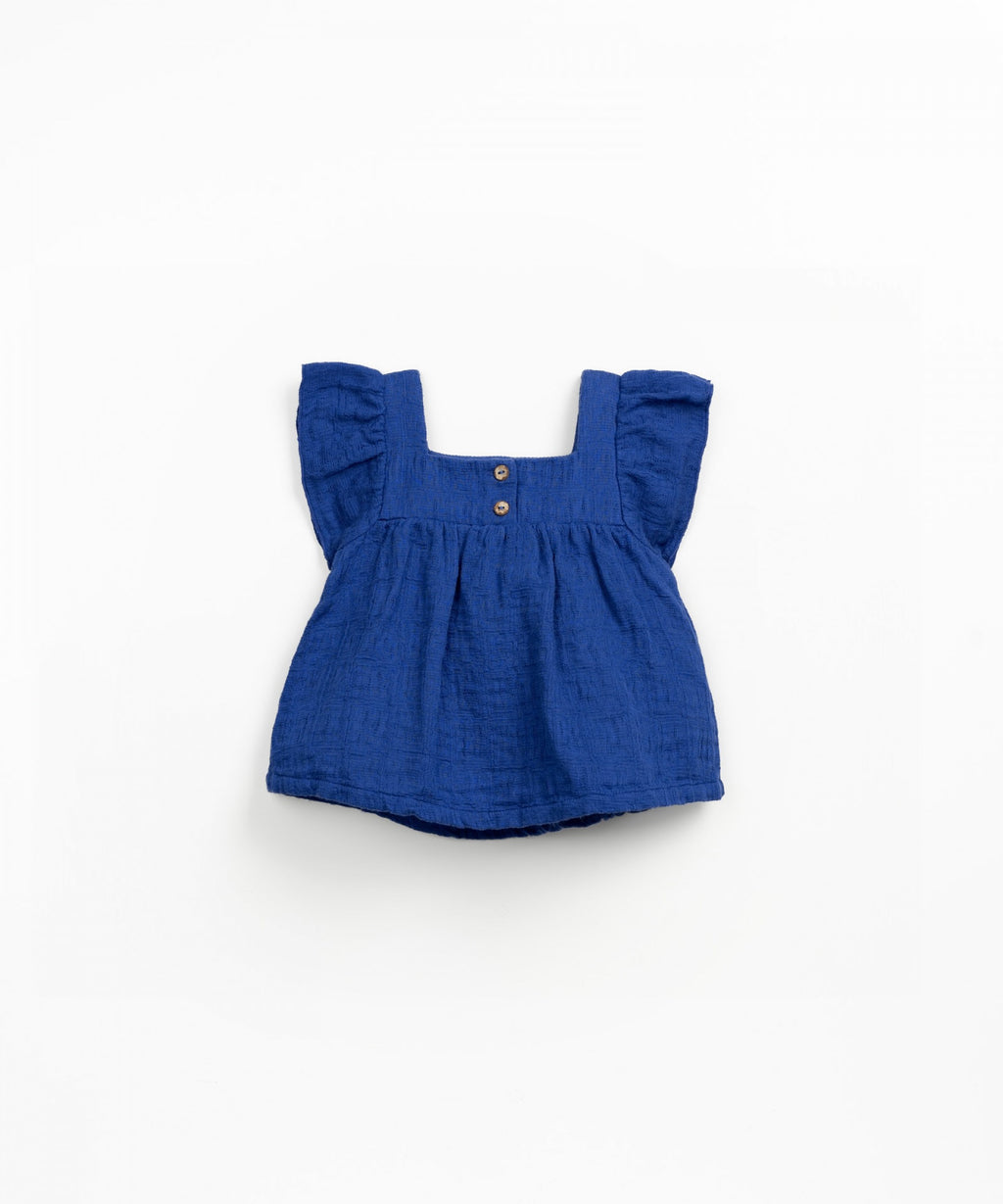 Blusa azul lino