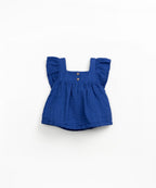Blusa azul lino