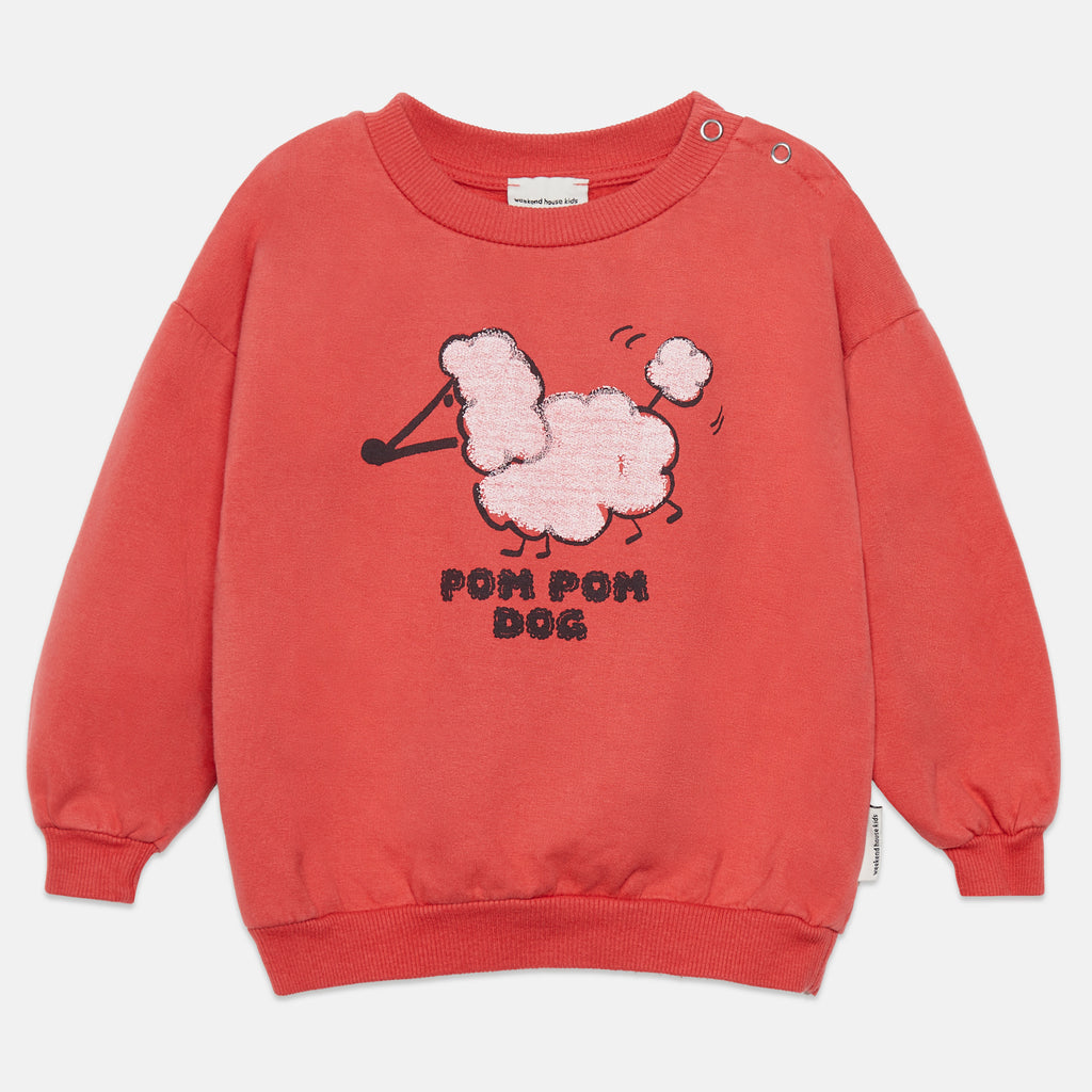 Sudadera pom pom roja baby