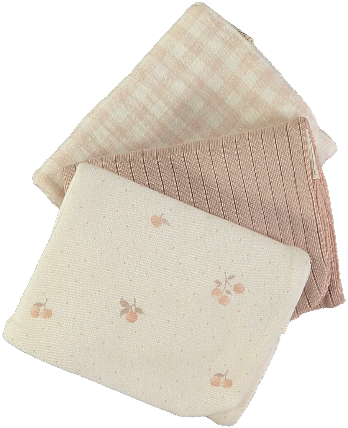 Pack 3 toallitas algodón orgánico 100% Berries Nude