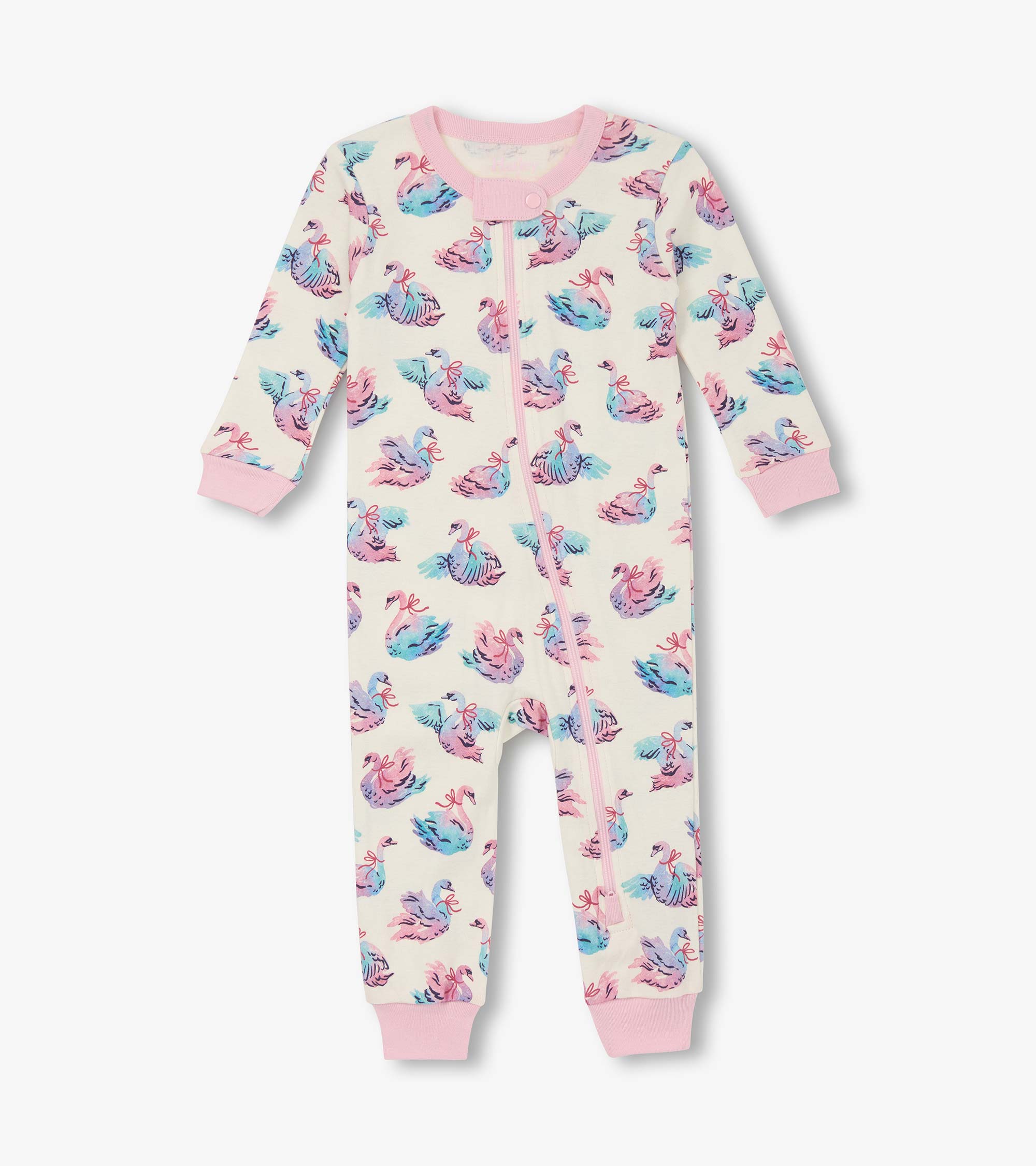 Pijama algodón largo cisnes