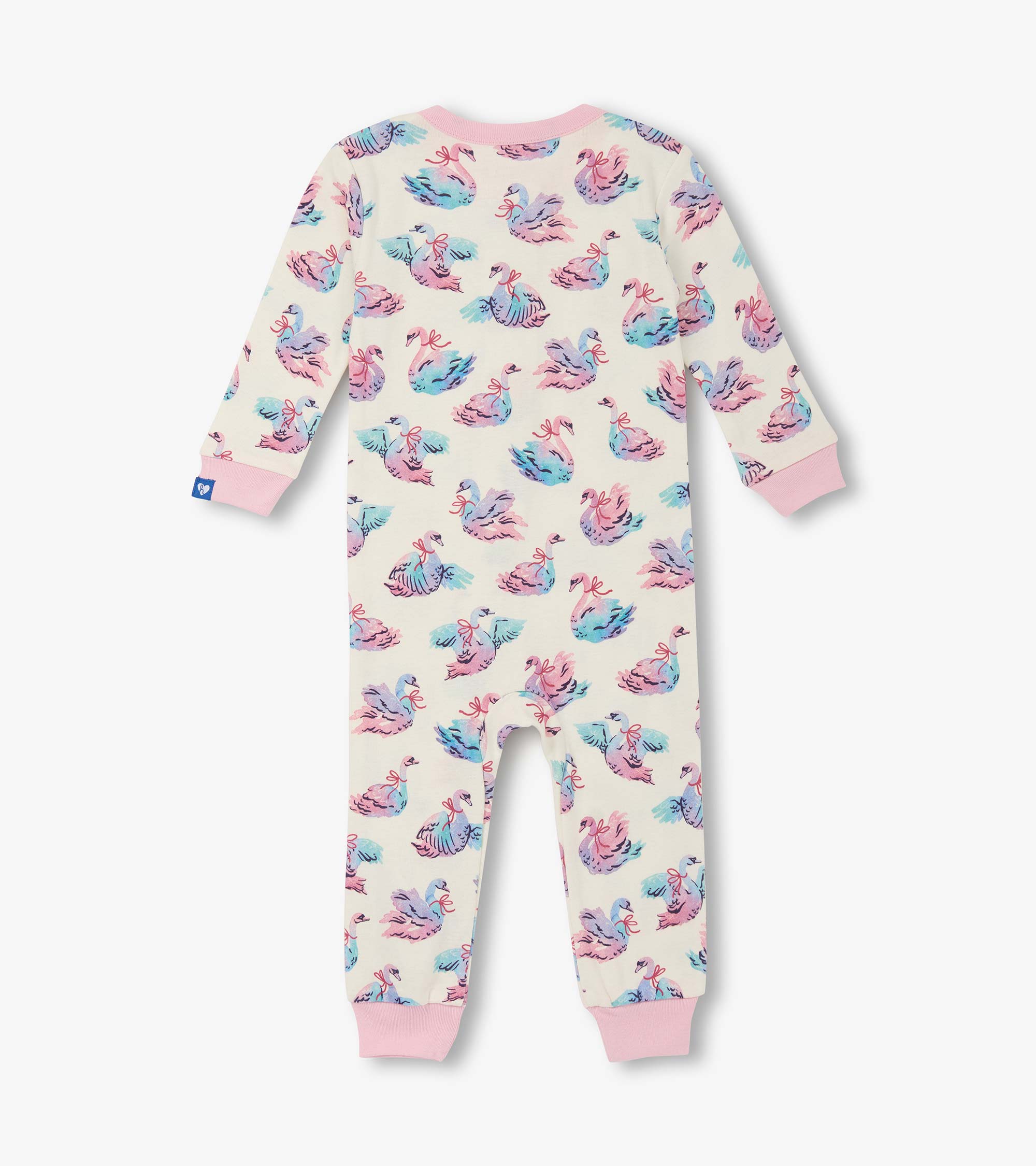 Pijama algodón largo cisnes