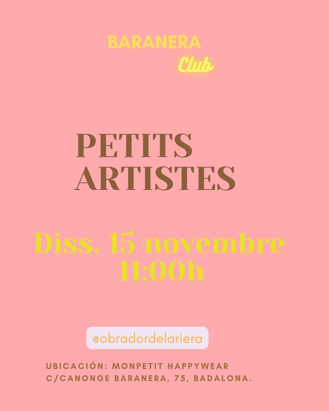 PETITS ARTISTES *15 Novembre