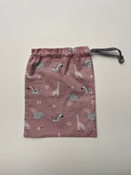 Bolsa impermeable para merienda animales fondo rosa