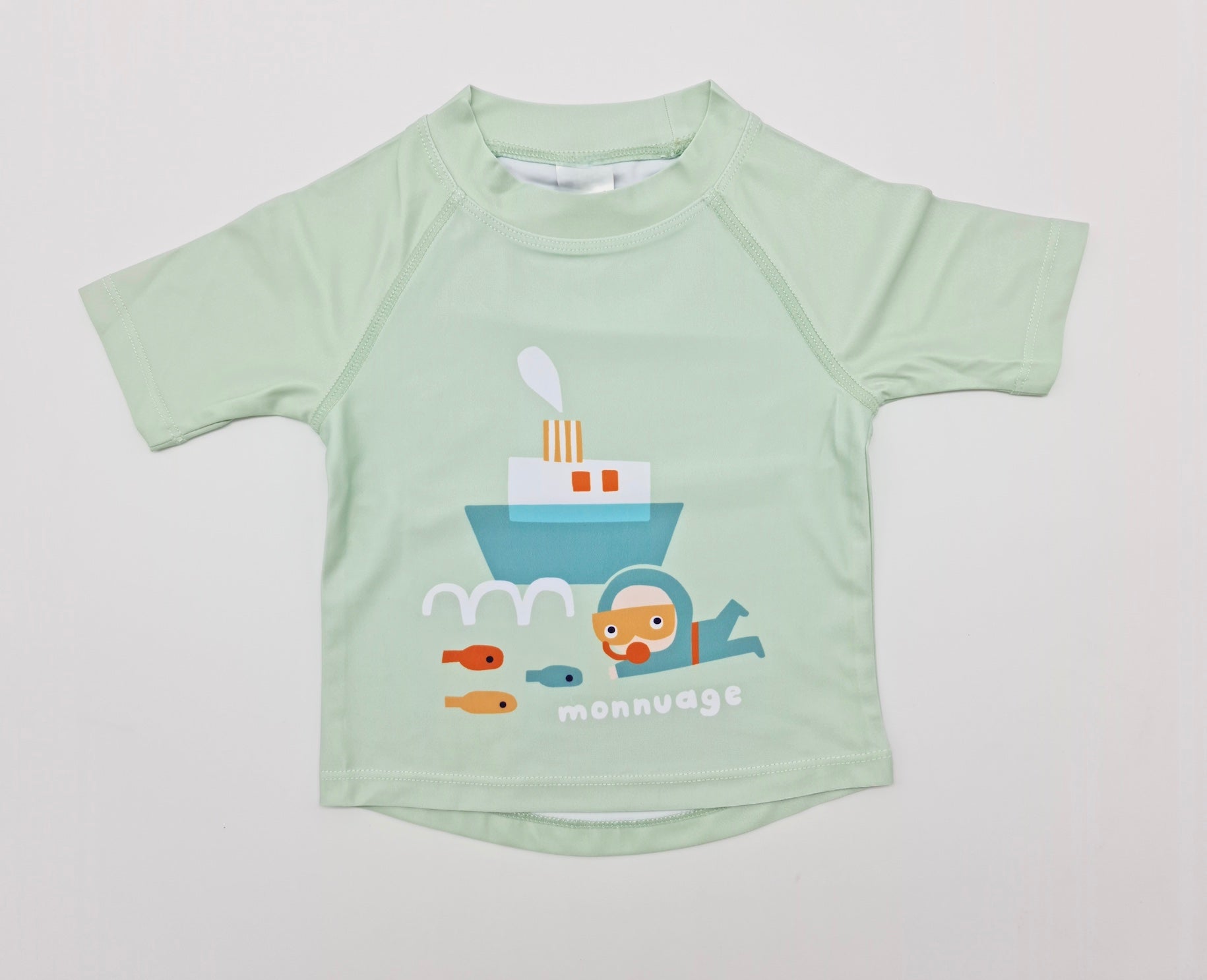 Camiseta baño verde Monnuage