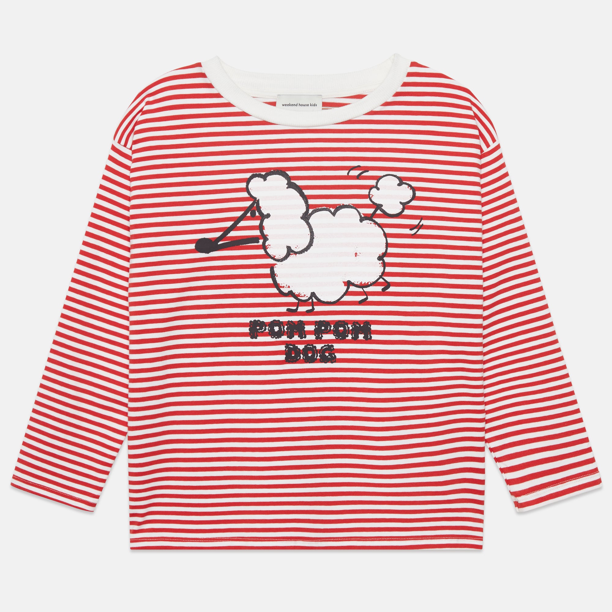 Camiseta  manga larga rayas pom pom