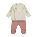 Primera Puesta Jubón+ Polaina FLOR CREAM 0M