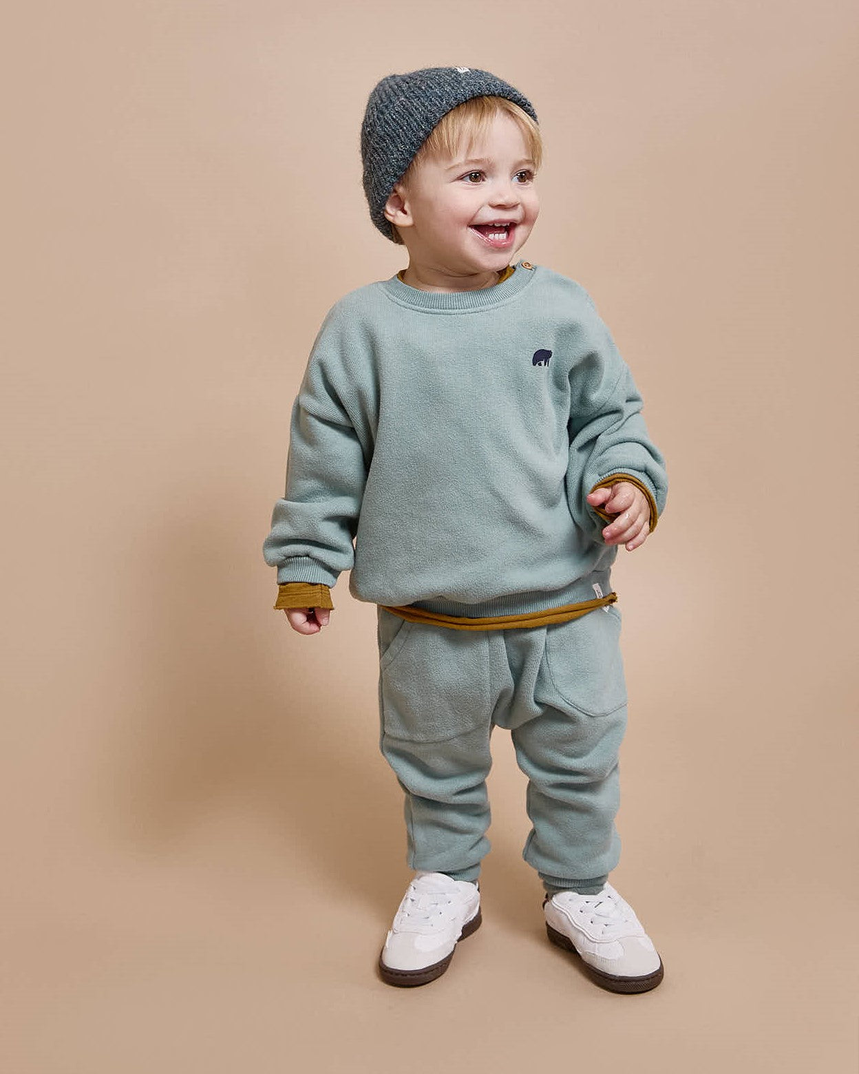 Pantalón felpa verde