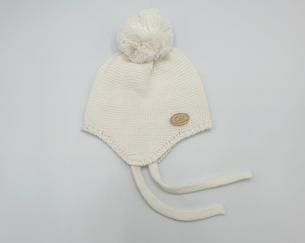 Gorro recién nacido pompón (1-4M) Ref.M002.1