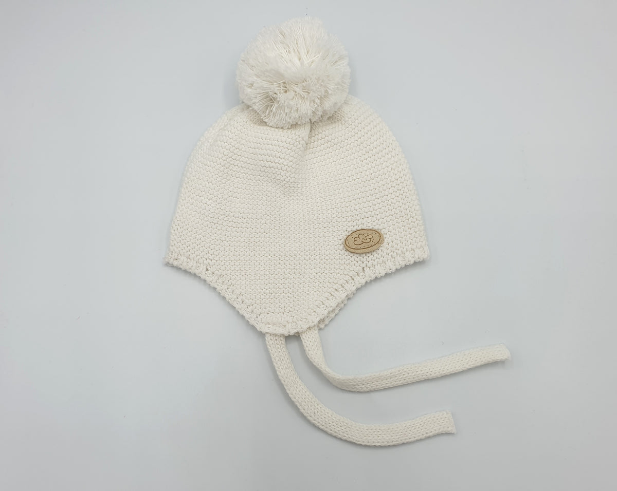 Gorro recién nacido pompón (1-4M) Ref.M002.1