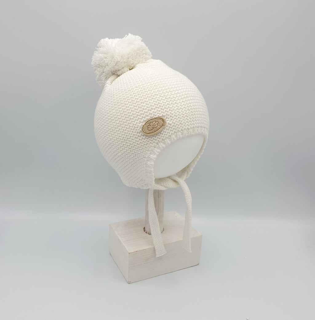 Gorro recién nacido pompón (1-4M) Ref.M002.1