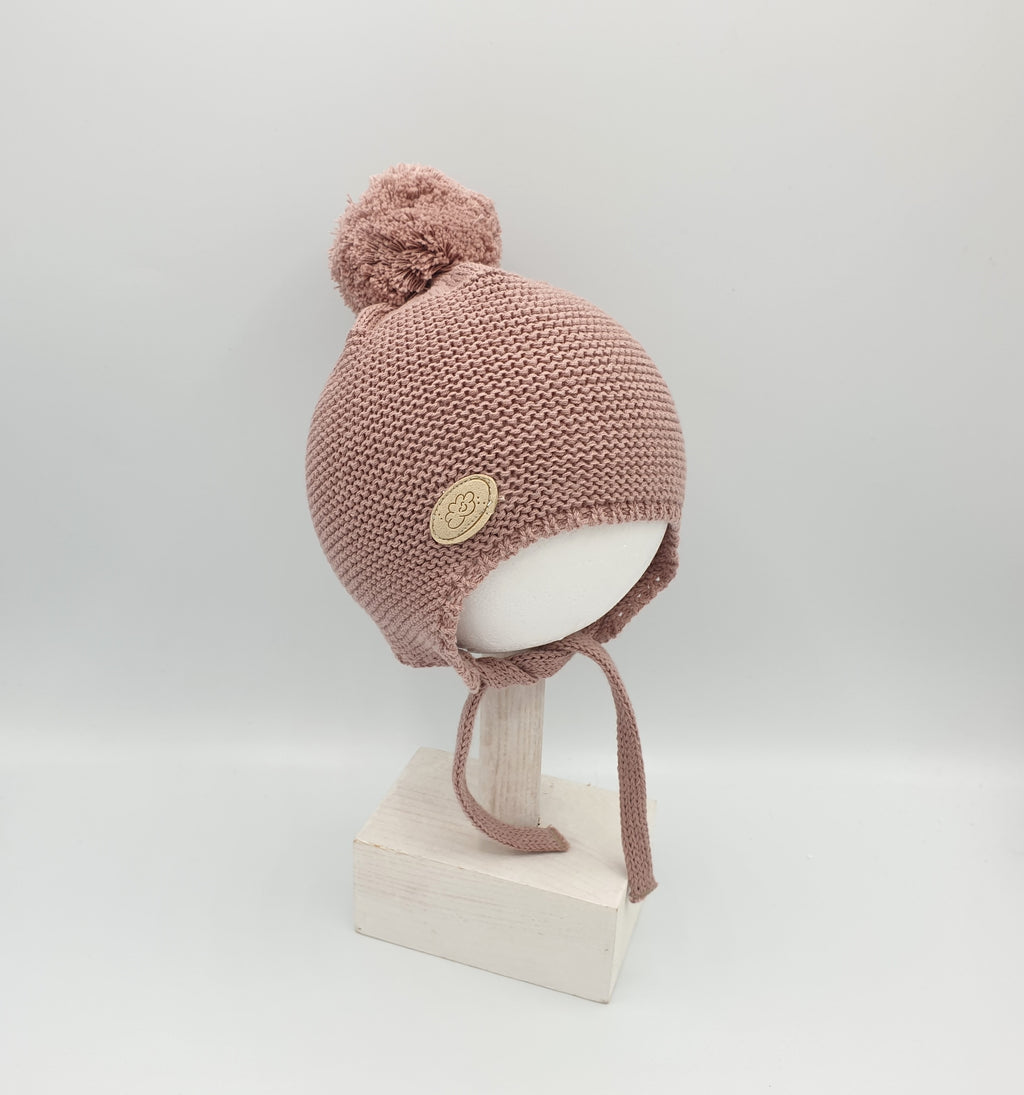 Gorro recién nacido pompón (1-4M) Ref.M002.1