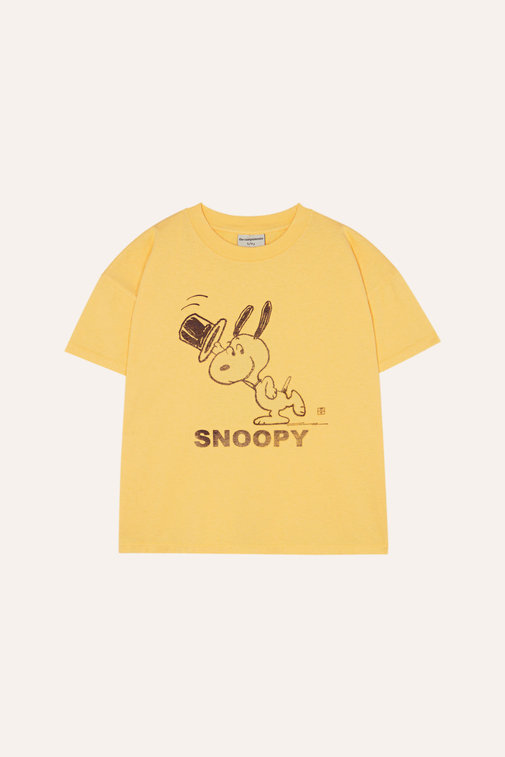 Camiseta manga corta amarilla Snoopy